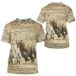 Short-Faced Bear Vintage Art - 3D Tshirt