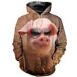 3D All Over Printed Pig and Sunglasses Clothes