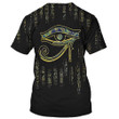 Eye Of Horus Golden Egyption Pattern - 3D Tshirt