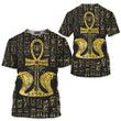 Egyptian Cross Ankh Golden Art - 3D Tshirt