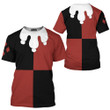 Harley Quinn Animated Tv Show Cosplay Costume - 3D Tshirt