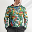 Parrot Love Xmas Tropical Leaf Christmas Ugly Sweater QT303223Hc