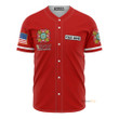 Custom Name VOFW Veteran Of Foreign War Red - Personalized Baseball Jersey