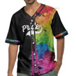 Homesizy Lgbt Pride Colorful Baseball Jersey 