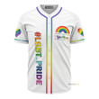 Custom Name LGBT White Phase Pride - Personalized Baseball Jersey