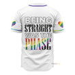 Custom Name LGBT White Phase Pride - Personalized Baseball Jersey