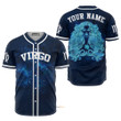 Homesizy Custom Name Virgo Is Mysterious Zodiac Galaxy Personalized Baseball Jersey