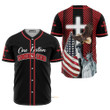 Homesizy Eagle Jesus One Nation Under God Baseball Jersey