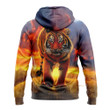 Tiger In Sunset Realistic Graphic Art - 3D Tshirt