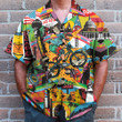 Homesizy Amazing Cycling Colorful Men's Button's Up Shirts Hawaiian Shirt