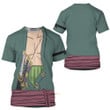 Zoro One Piece Custom Cosplay Costume Tshirt 3D QT209321Hf