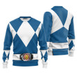 Cosplay Blue MIGHTY MORPHIN Power Ranger Custom Sweatshirt QT205220Zc