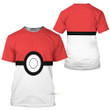 Pokemon Pokeball Cosplay Costume - 3D Tshirt