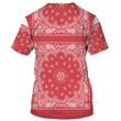 3D Snoop Red Bandana Custom Tshirt QT307225