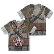 3D Assassin Creed Ezio Auditore Custom Cosplay Costume Kid Tshirt QT211542Hf