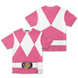 Pink MIGHTY MORPHIN Power Ranger Custom Cosplay Costume Kid Tshirt QT207452Hf