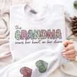 Personalized Custom Name This Mama Wear Her Heart On Her Sleeve - Unisex Printed Sweatshirt