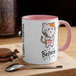 Before And After Cute Angry Cat Accent Ceramic Mug