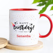 Personalized Custom Name Happy Birthday To You Accent Ceramic Mug