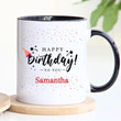 Personalized Custom Name Happy Birthday To You Accent Ceramic Mug