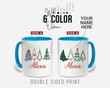 Personalized Custom Name Christmas Trees Accent Ceramic Mug