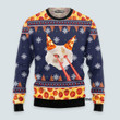 Pizza Cat With Laser Eyes Dark - Christmas Gift For Adults - 3D Ugly Christmas Sweater