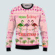 Flamingo Merry Flocking - Christmas Gift For Adults - Ugly Christmas Sweater