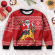 Santa Riding German Shepherd - Christmas Gift For Adults - Ugly Christmas Sweater PN112982