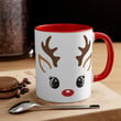Christmas Baby Reindeer Accent Ceramic Mug