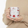 Christmas Vibes Cat Accent Ceramic Mug