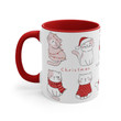 Christmas Vibes Cat Accent Ceramic Mug