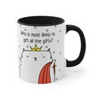 Who Is Most Likely To Cat Accent Ceramic Mug
