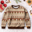 Vintage Nordic Style Xmas Coming - Christmas Gift For Adults - 3D Ugly Christmas Sweater QT309786
