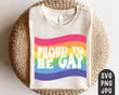 Proud To Be Gay Rainbow LGBT Printed Tshirt