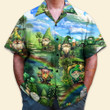 Gnomies With Shamrock Happy St. Patick Day - Hawaiian Shirt