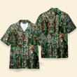 Stained Glass Of St. Patrick With Shamrock And Garlands - Hawaiian Shirt