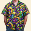 Mardi Gras Crisp Line Art Seamless Pattern - Hawaiian Shirt