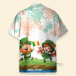 Leprechaun Couple Celebrate Saint Patrick's Day - Hawaiian Shirt