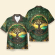 St. Patrick Day Trinity Tree Of Life Men's Button's Up Shirts - Hawaiian Shirt