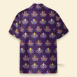 Mardi Gras Mask Glasses Purple Pattern - Hawaiian Shirt