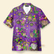 Gnome Car Happy Mardi Gras - Hawaiian Shirt