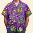 Gnome Car Happy Mardi Gras - Hawaiian Shirt