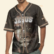 Homesizy Cross Light Jesus Because Of Him Baseball Jersey