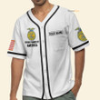 Custom Name Future Farmer of America White - Personalized Baseball Jersey