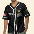 Homesizy Custom Name US Army Veteran Patriot Eagle Black Personalized Baseball Jersey