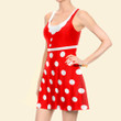 Homesizy Minnie Mouse Cosplay Costume  Skater Dress
