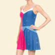 Homesizy  Sleeping Beauty Princess Blue And Pink Cosplay Costume  Skater Dress