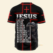 Homesizy Jesus Is my God, My Life, My All, My Everything Black And Red - Baseball Jersey