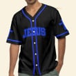 Homesizy Amazing Jesus Lion King Blue And Black - Baseball Jersey