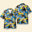 Homesizy Chimpanzee Plumeria Flowers - Hawaiian Shirt